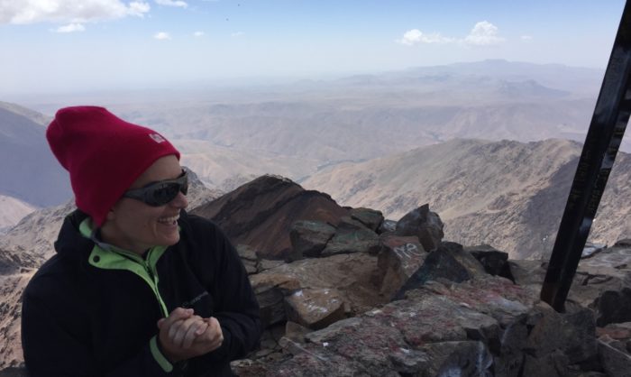 Rachel Bonkink Toubkal summit yoga and hiking